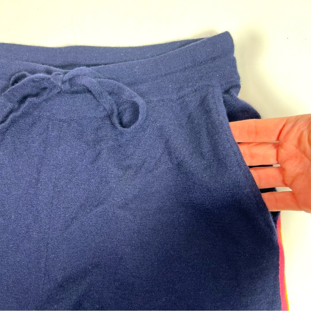 Sundry Cashmere Blend Joggers Sweatpants tRainbow Navy Size 1 -Small - Picture 12 of 13